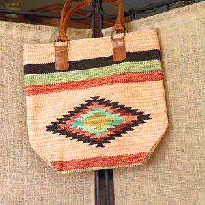 Aztec Western Bag with leather Straps!